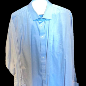 French Cuff Dress Shirt sz. 18/34 Blue